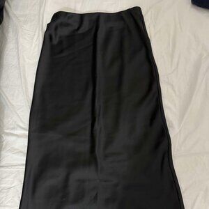 Black Satin Skirt